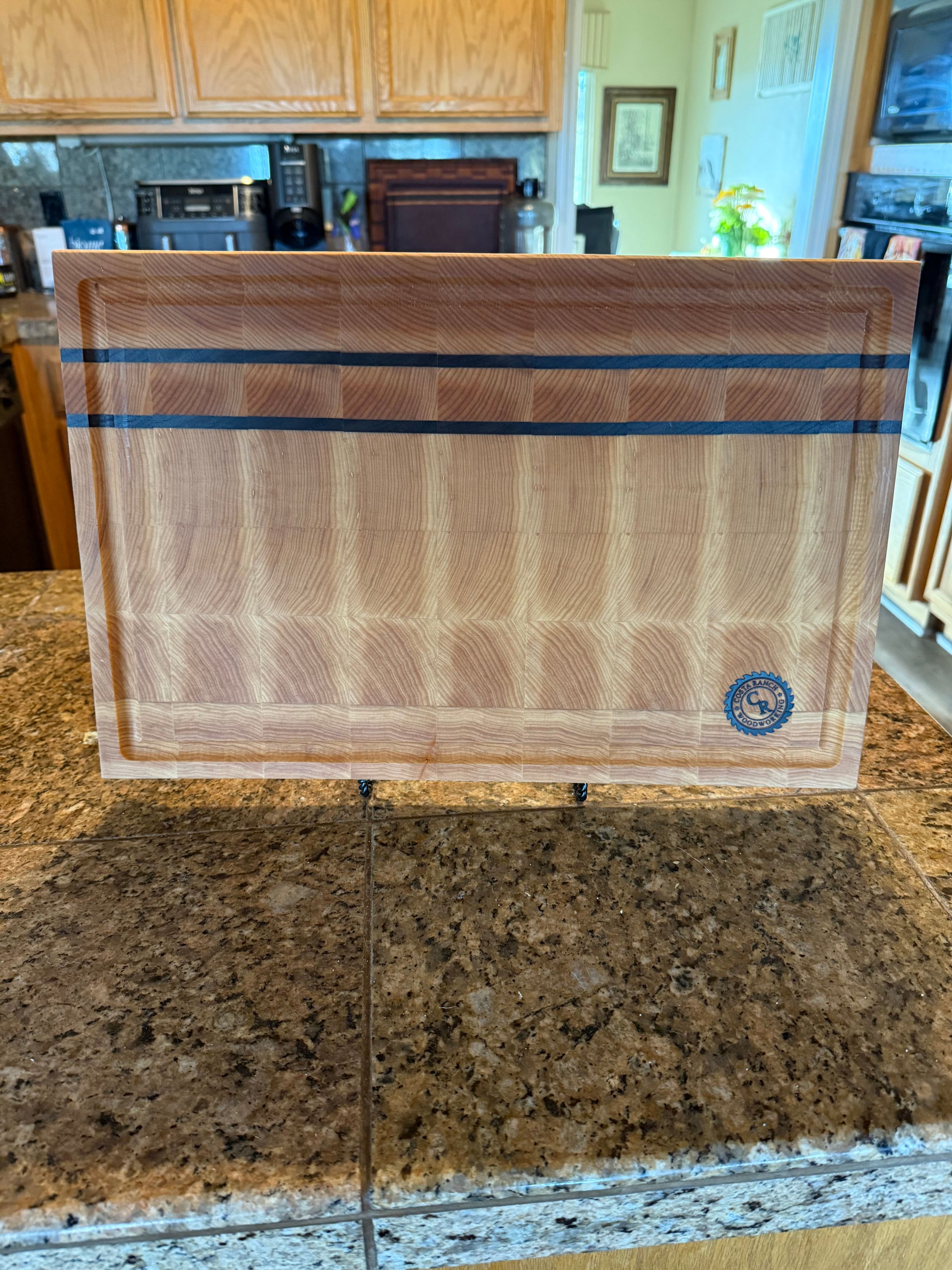 Basswood & Walnut End Grain Cutting Board 17" x 11" $125