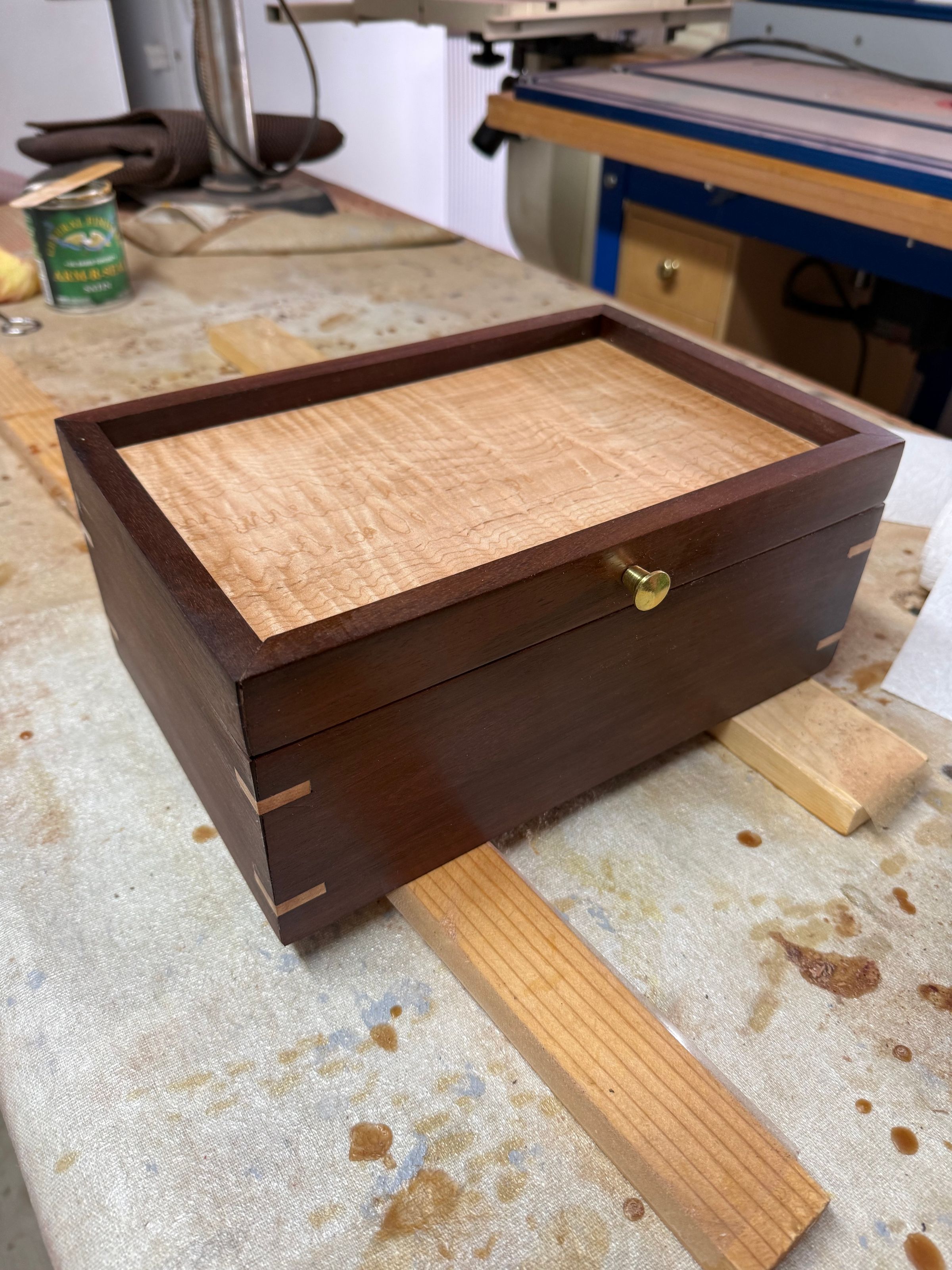 Katalox & Curly Maple Keepsake Box $175