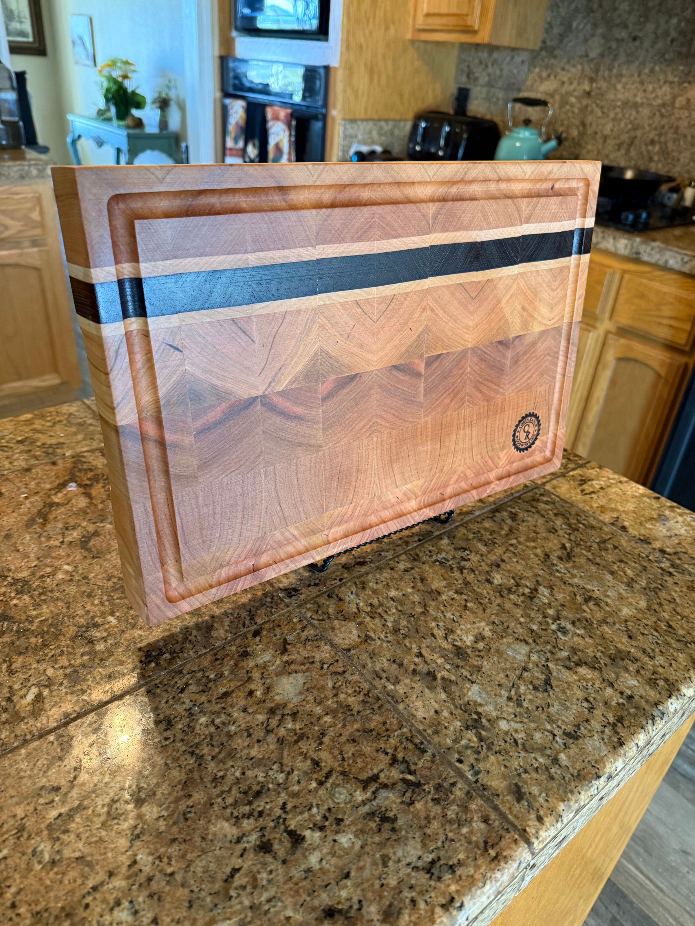 Cherry, Wenge & Maple Cutting Board 16.5" x 11"
