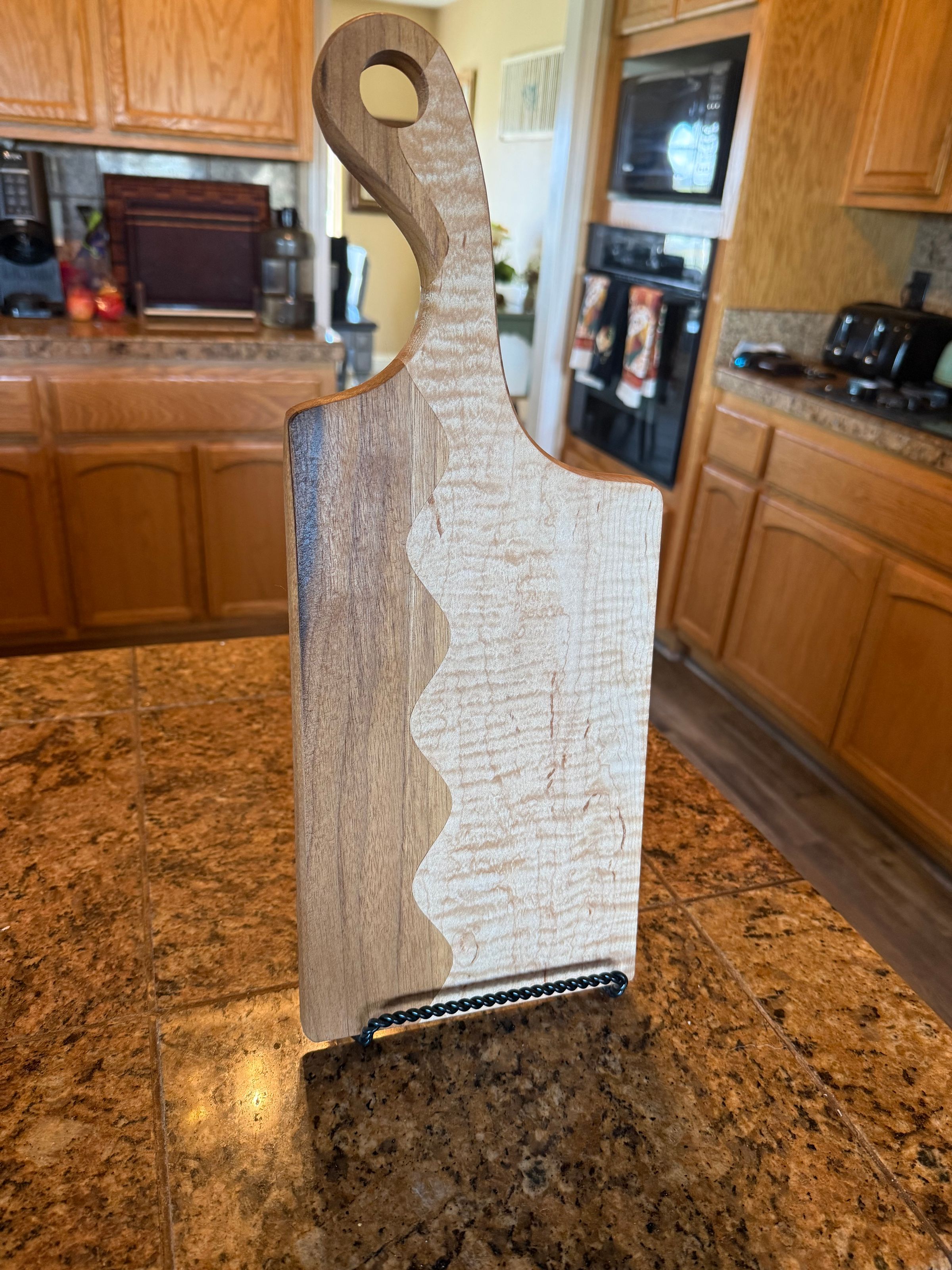 Walnut & Curly Maple Charcuterie Board $60