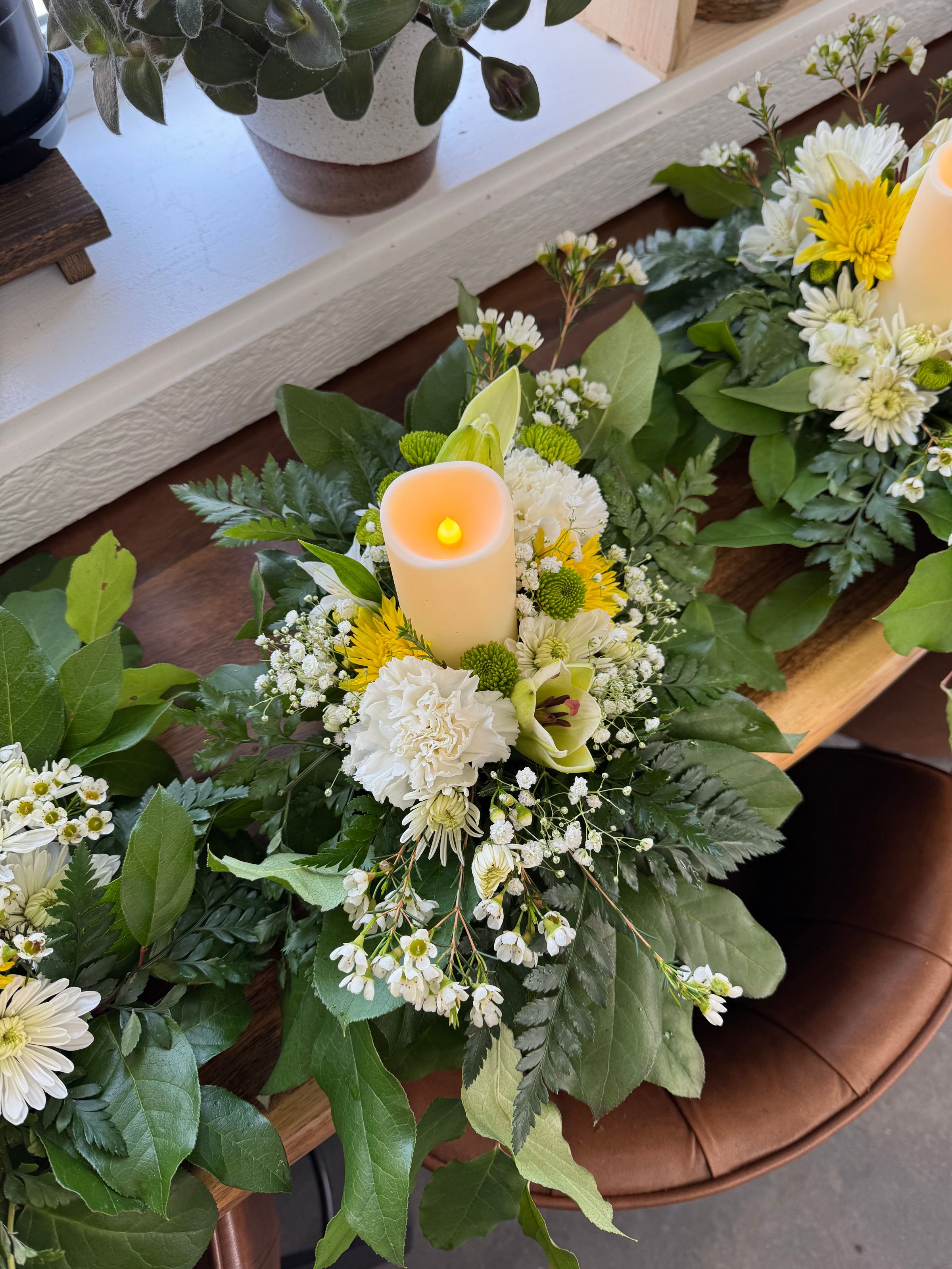 Table Centerpiece with Candle