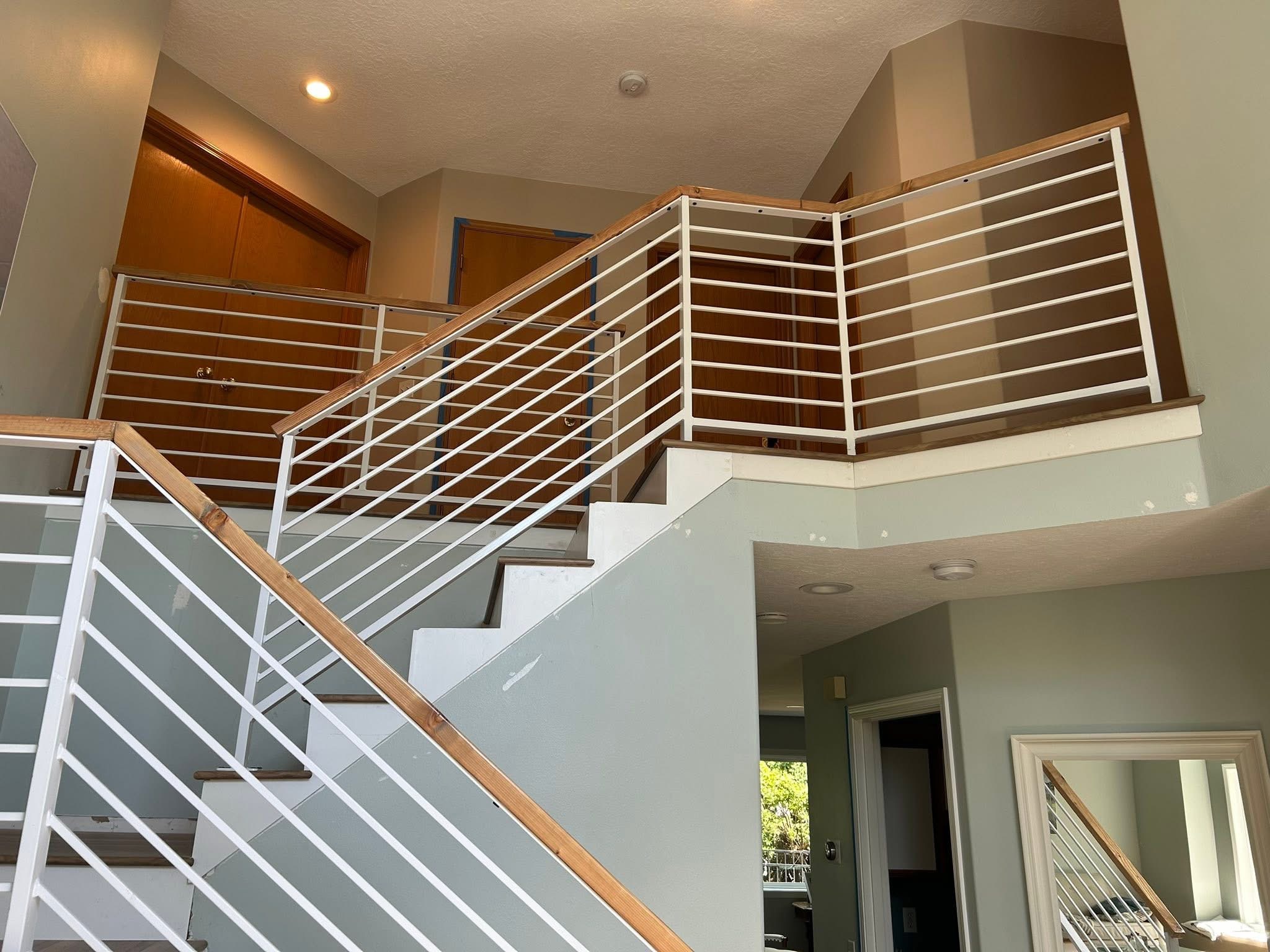 black aluminum rail