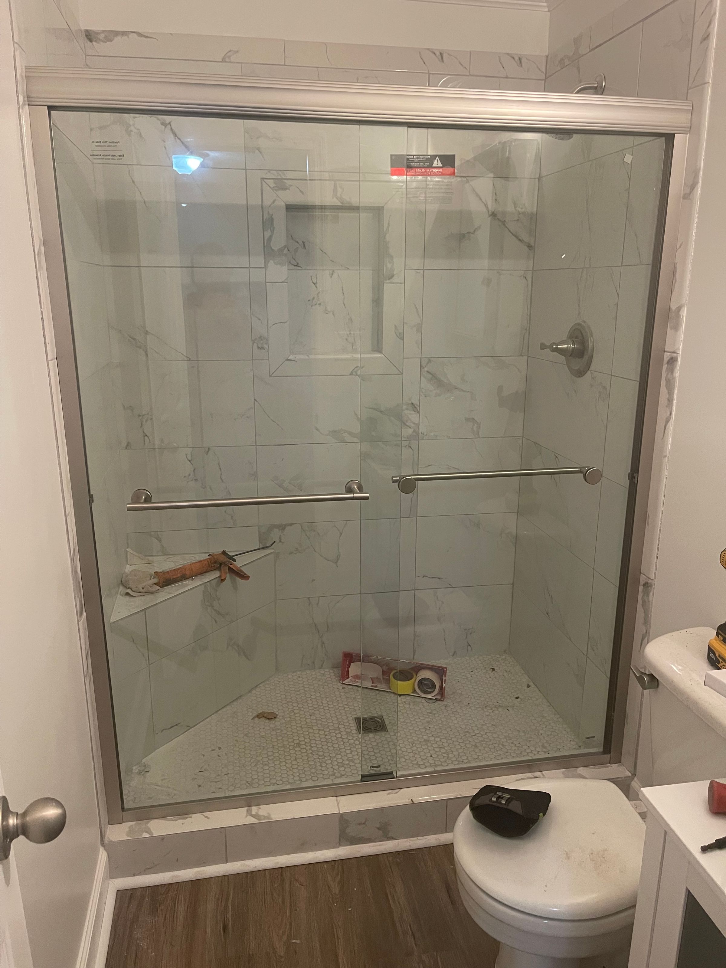shower door install