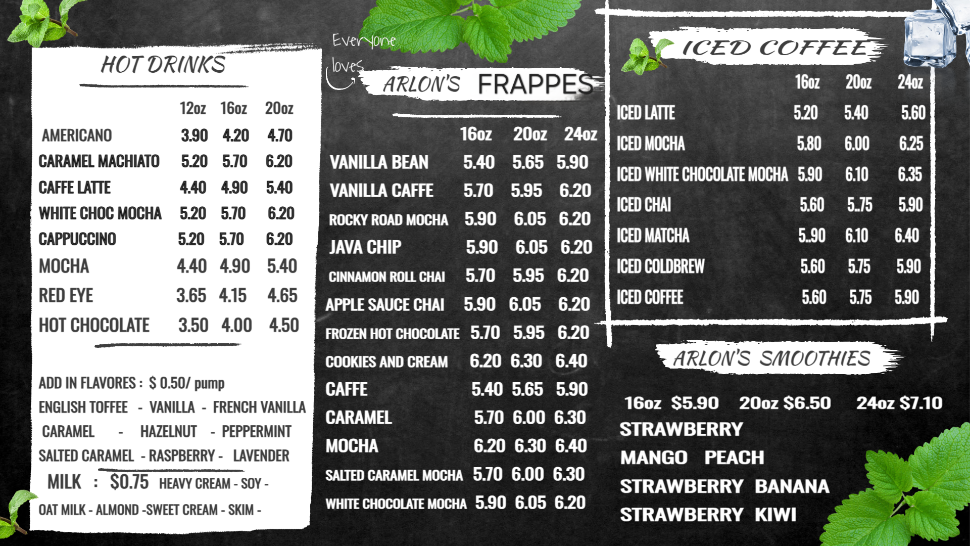 Drink Menu