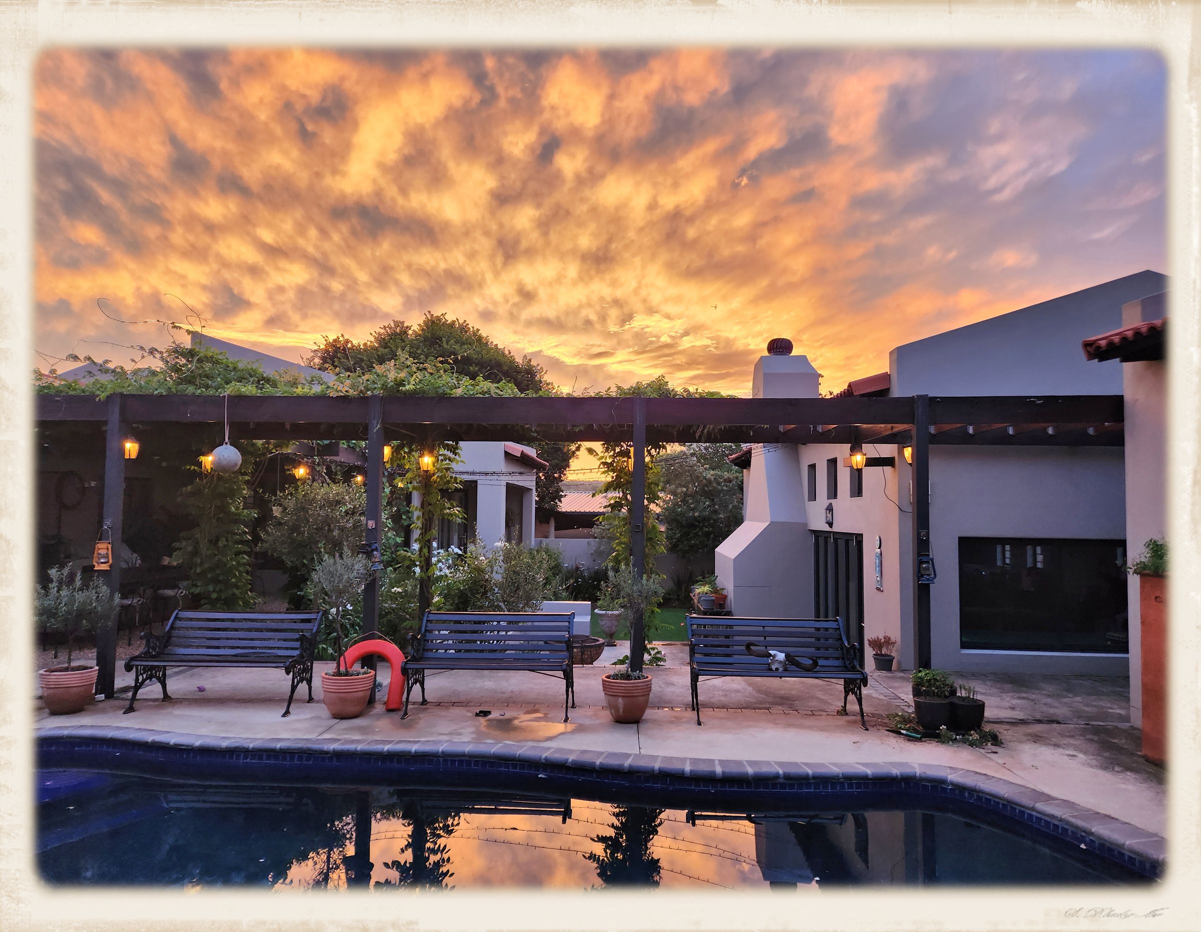 One of many beautiful sunsets at Zelante