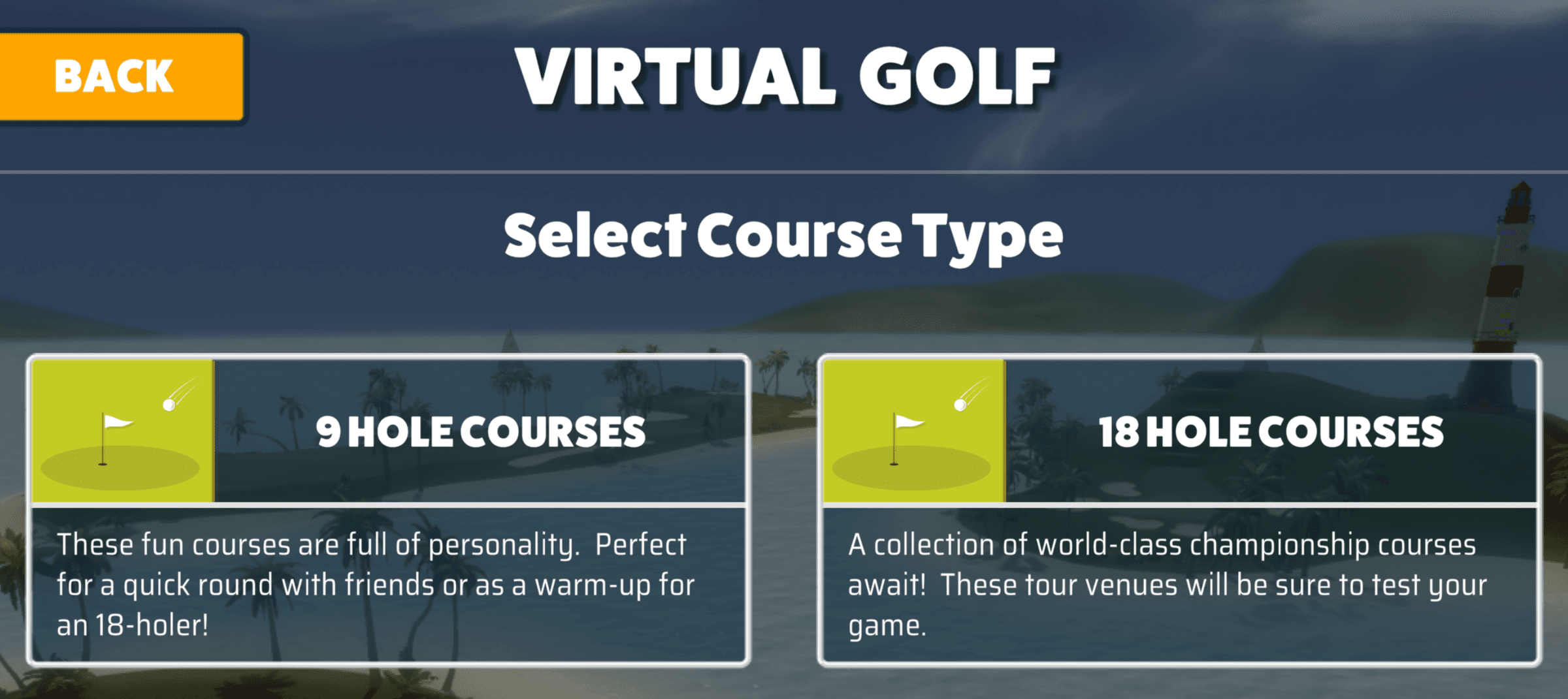 Virtual Golf Options