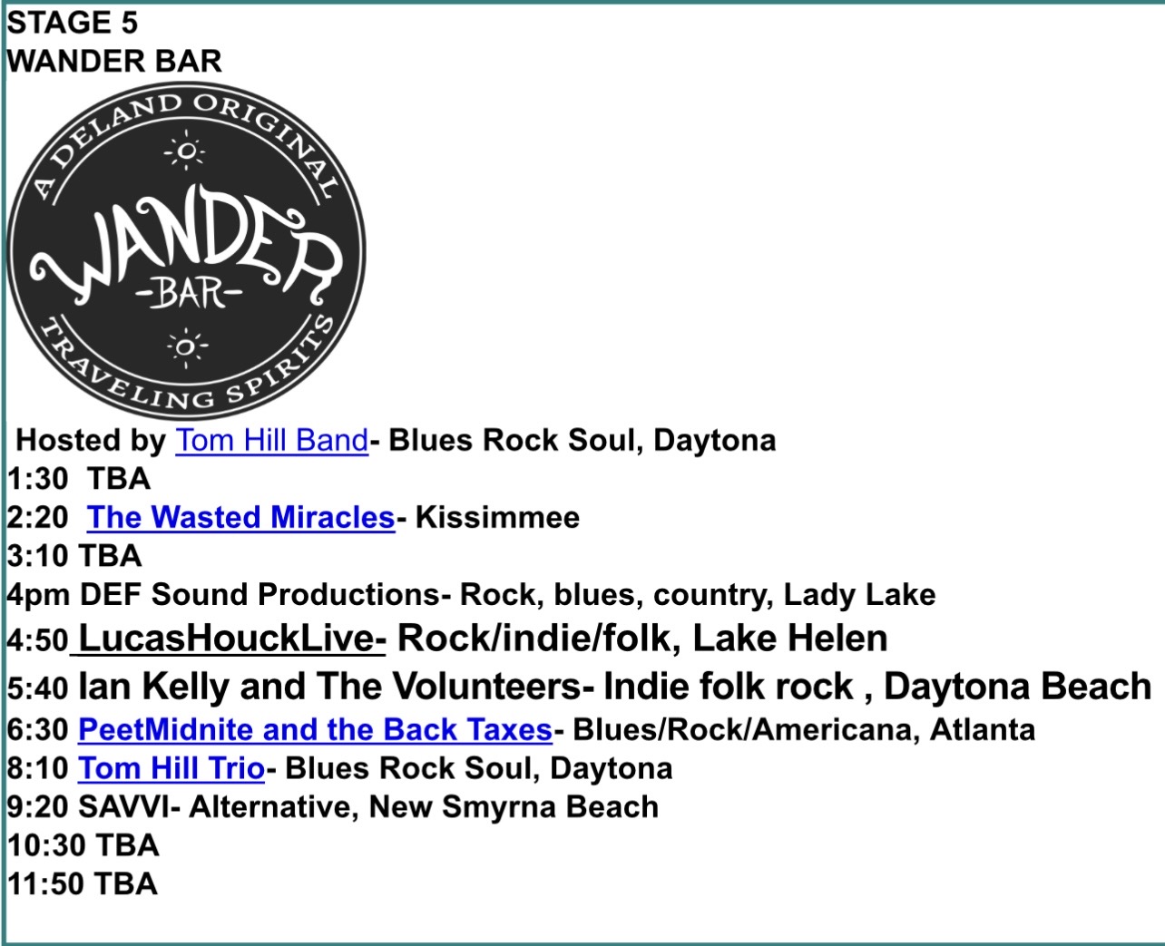 Delandapalooza 2026 - April 18th @ 16:00