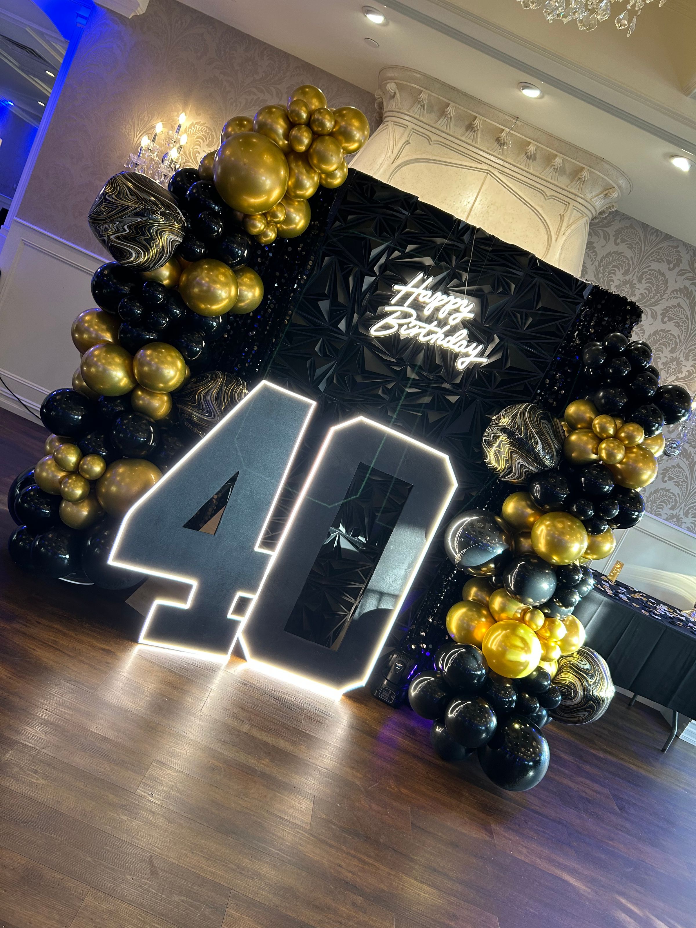 Balloon Decor & Marquee numbers 