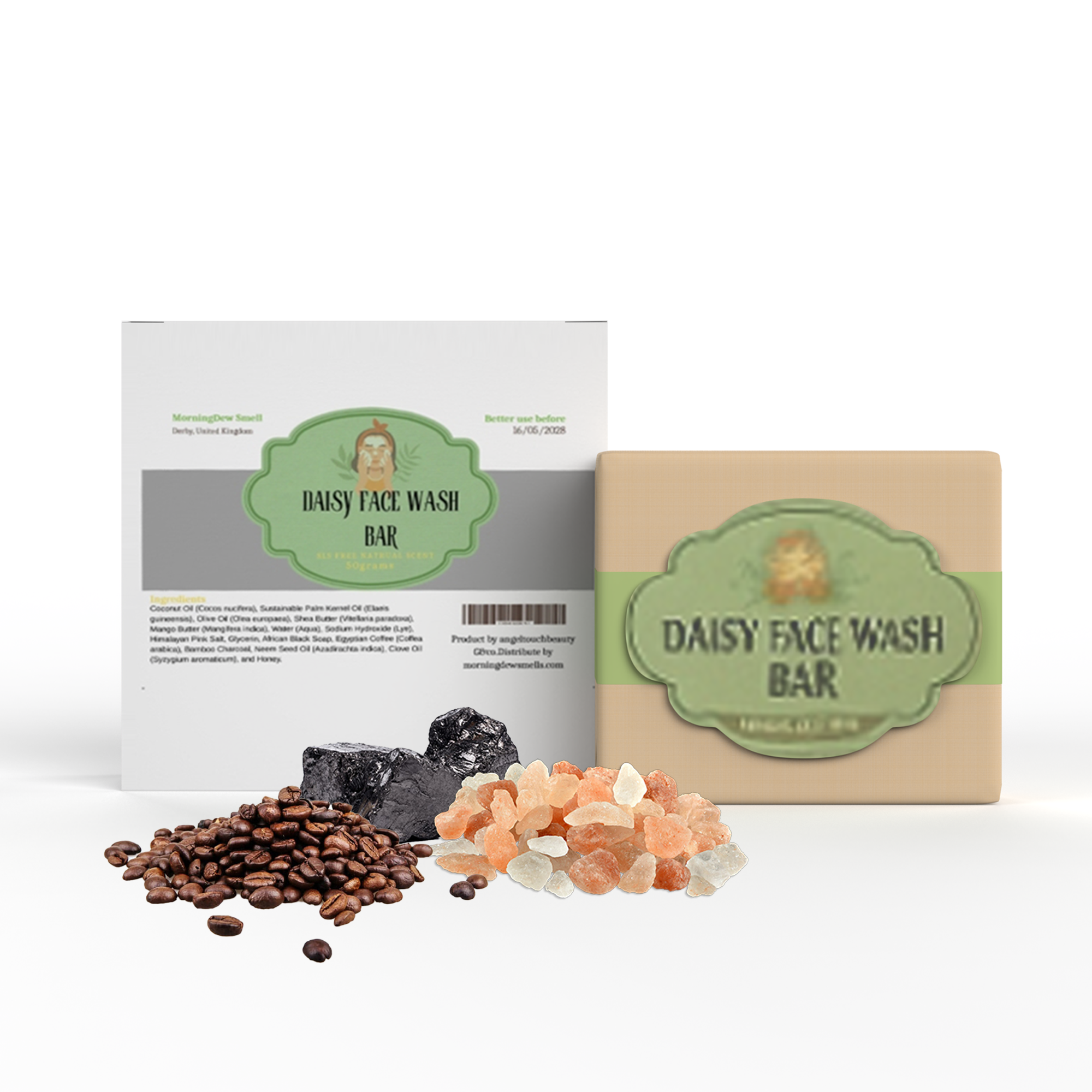 Single unscented face wash bar