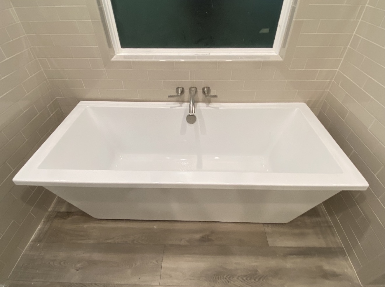 Free standing tub install