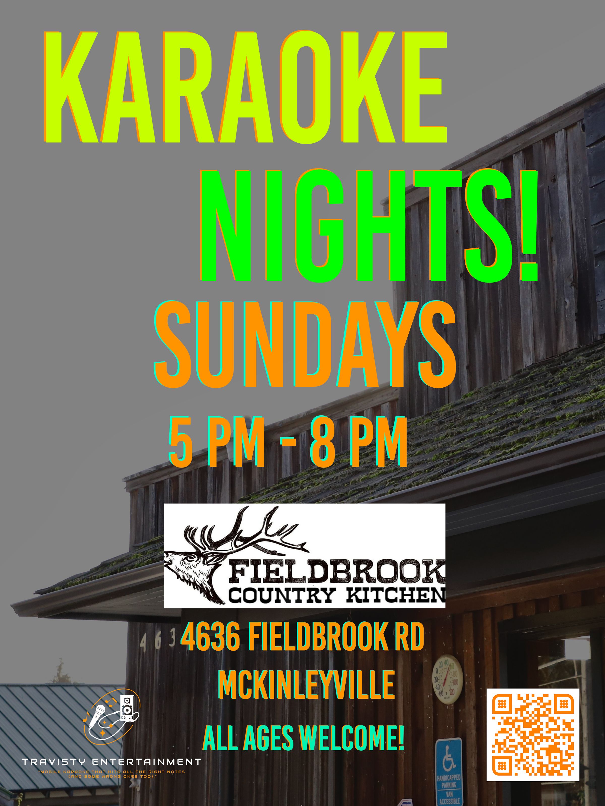 Fieldbrook Country Kitchen Karaoke Nights