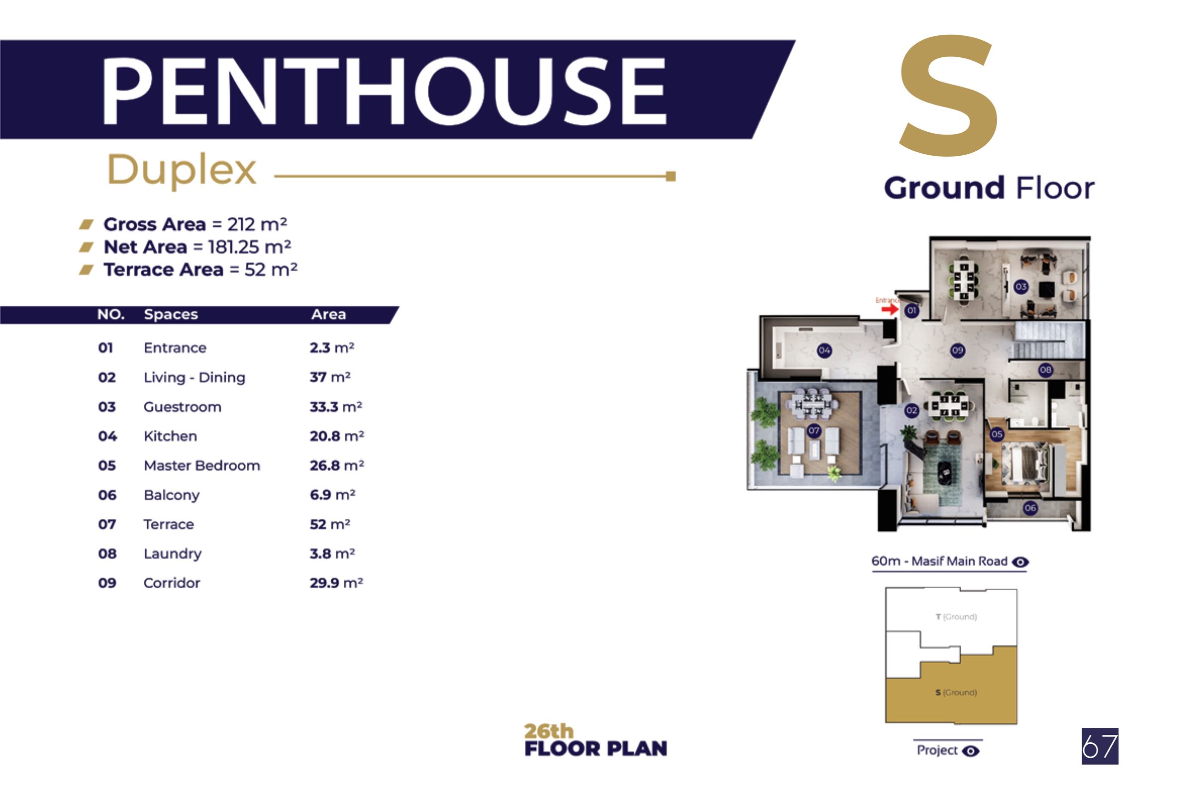 Penthouse S | Towers D / F / G