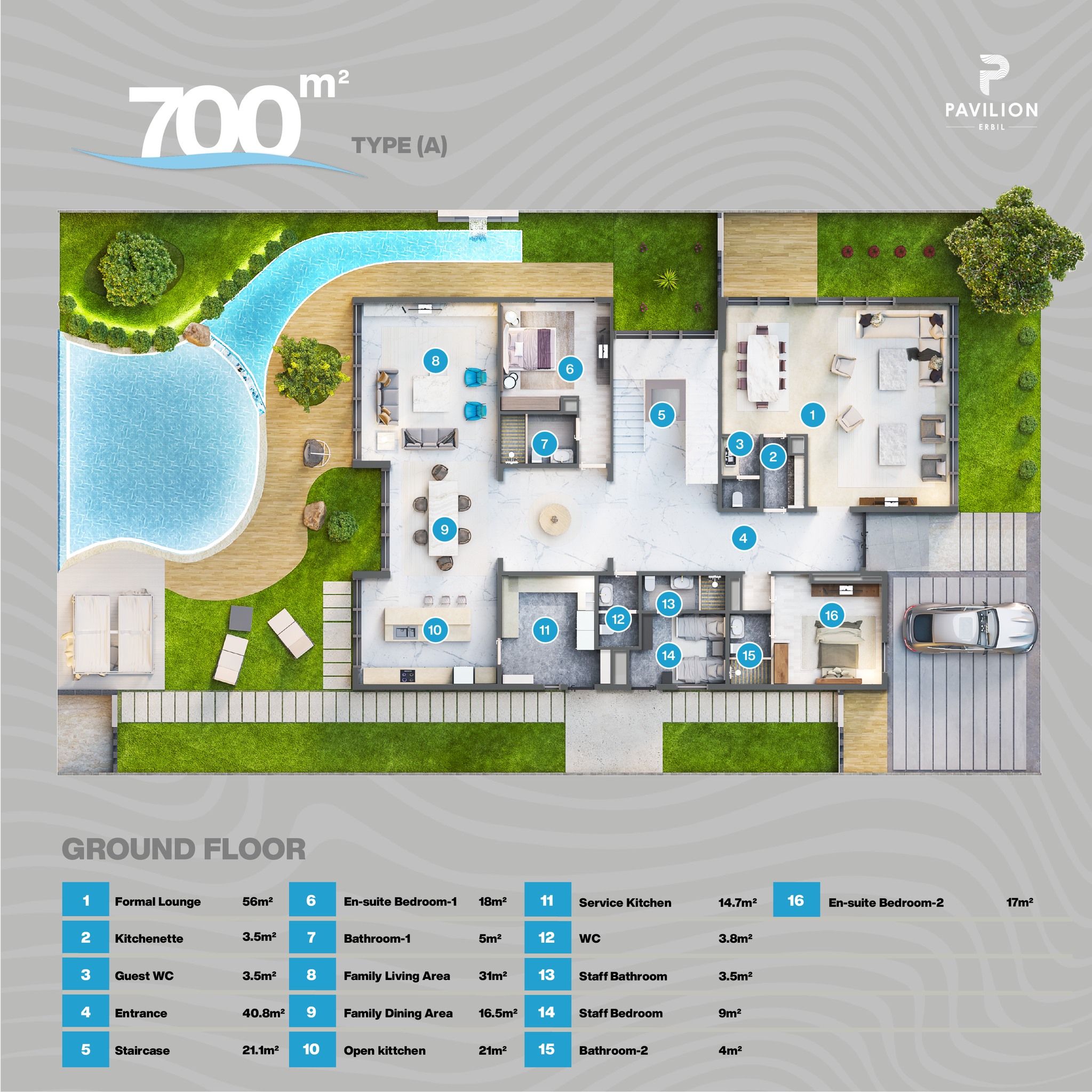 700 m² / Type A / Ground Floor