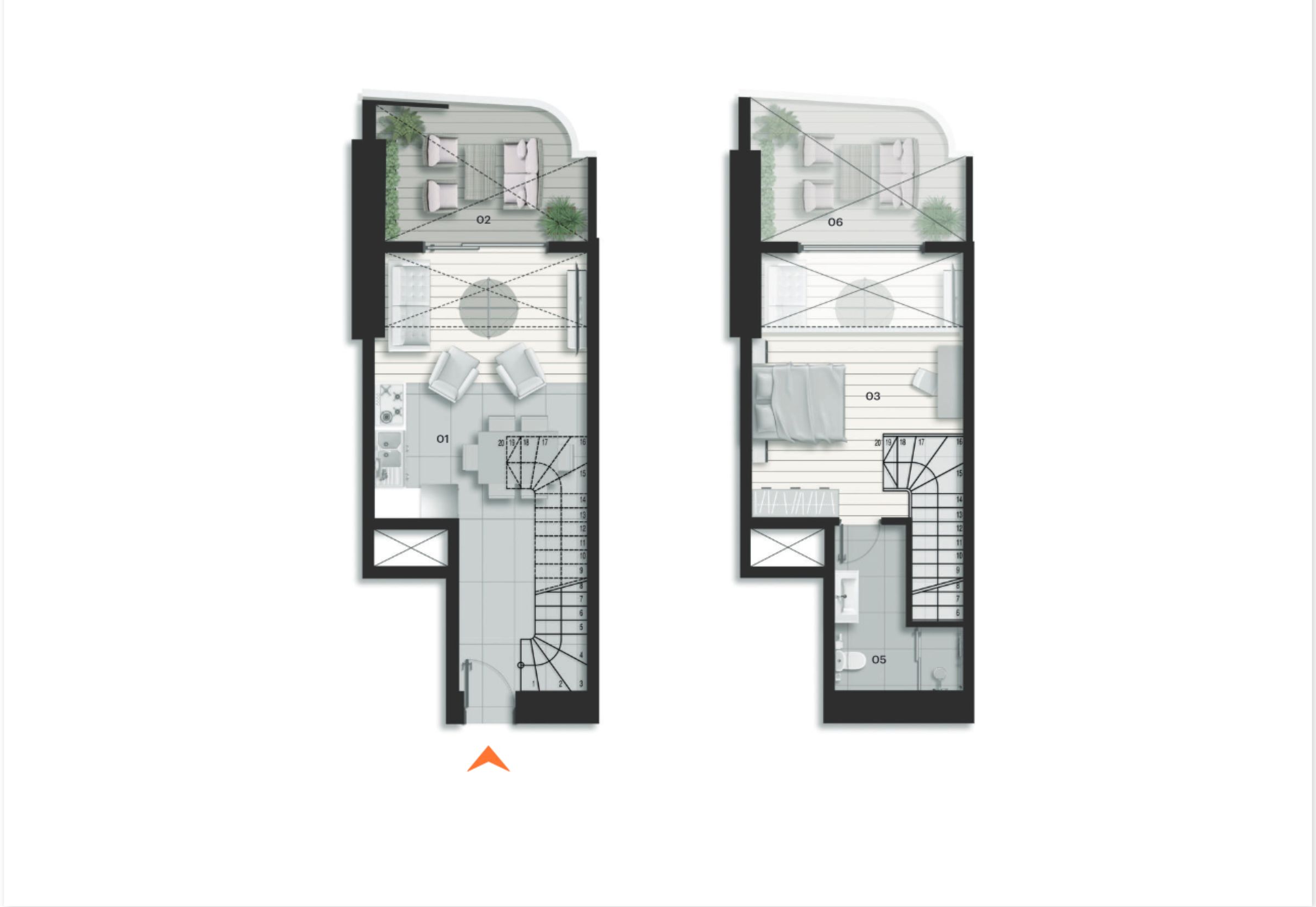 1+1 / Type C Duplex / 97.63 m²