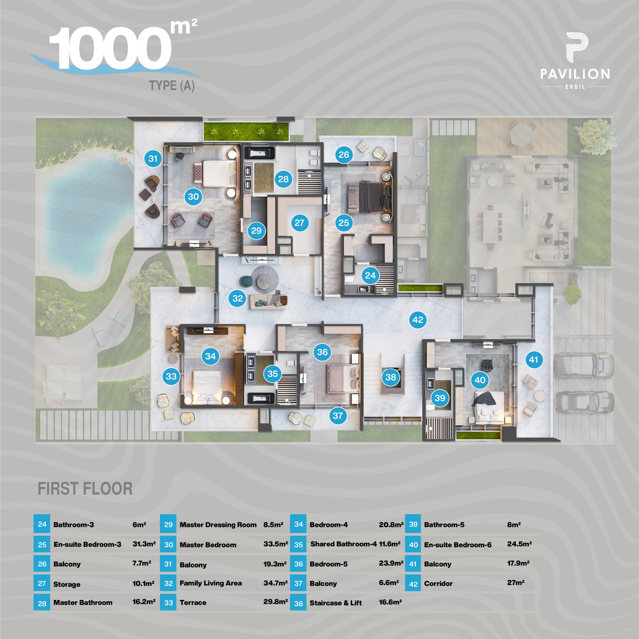 1,000 m² / Type A / First Floor