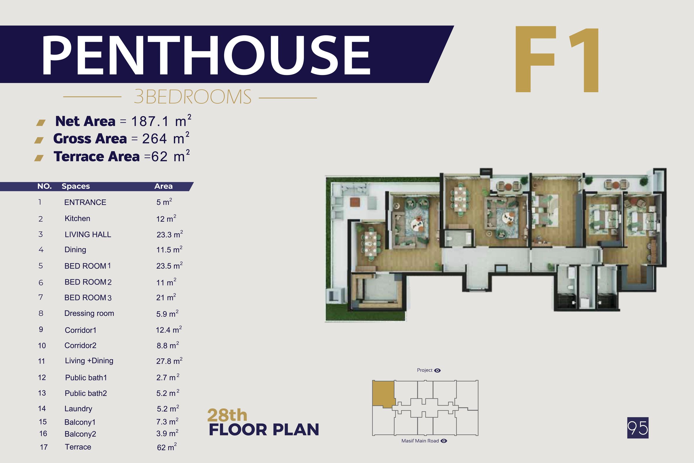 Penthouse F1 | Tower E