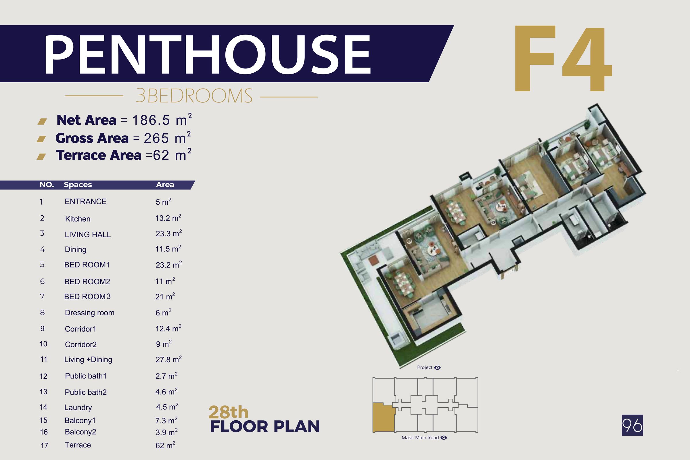 Penthouse F4 | Tower E