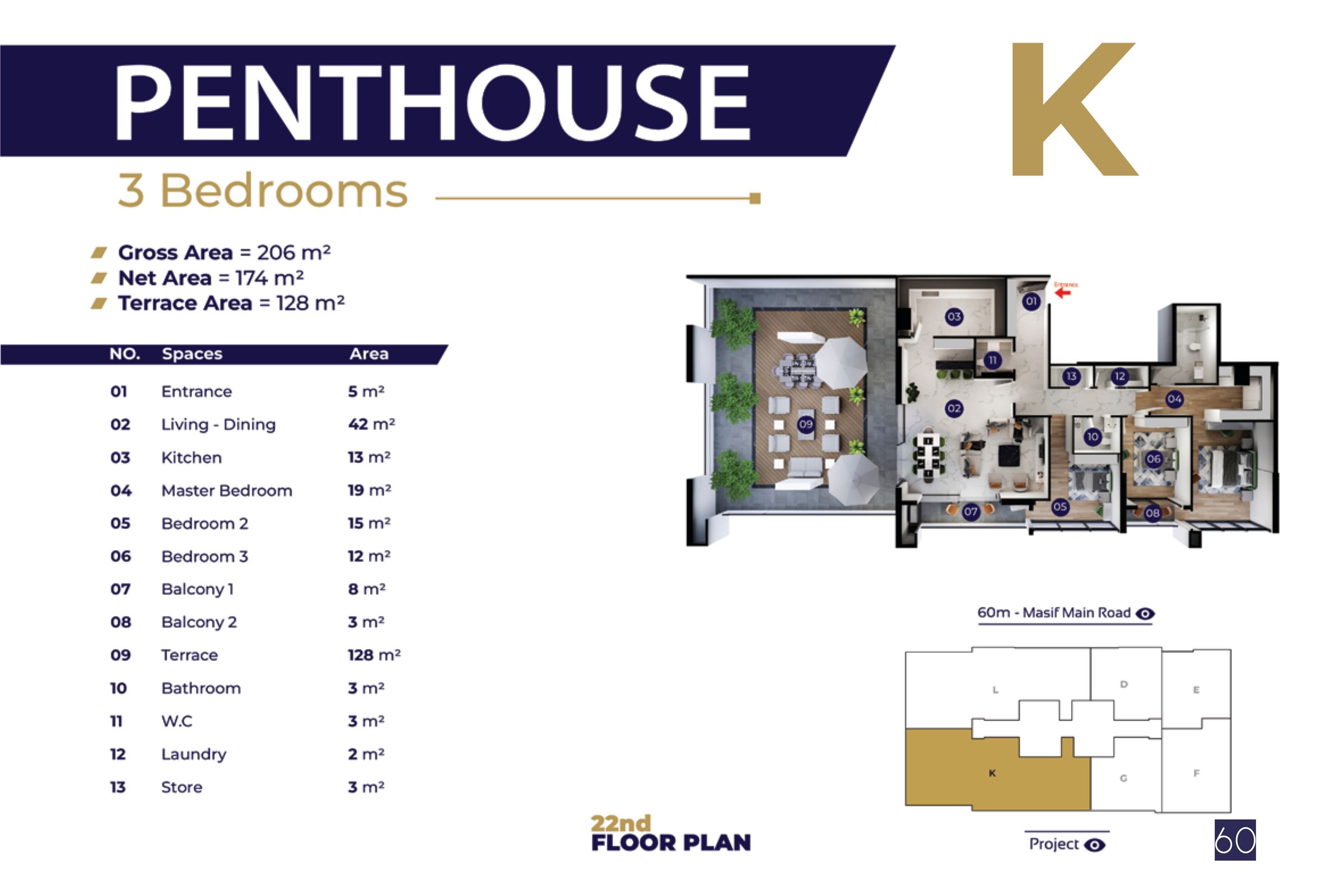 Penthouse K | Towers D / F / G