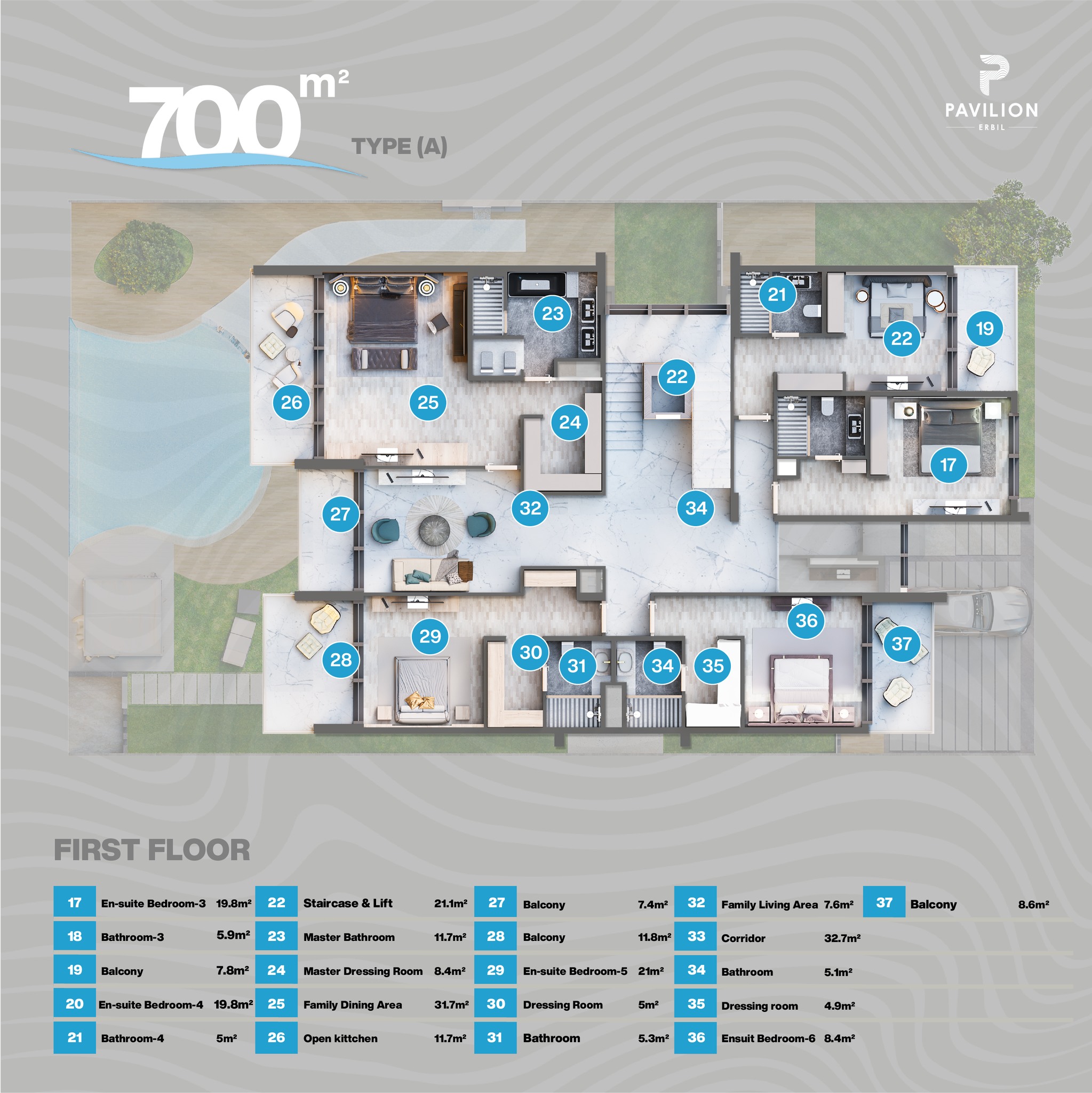 700 m² / Type A / First Floor