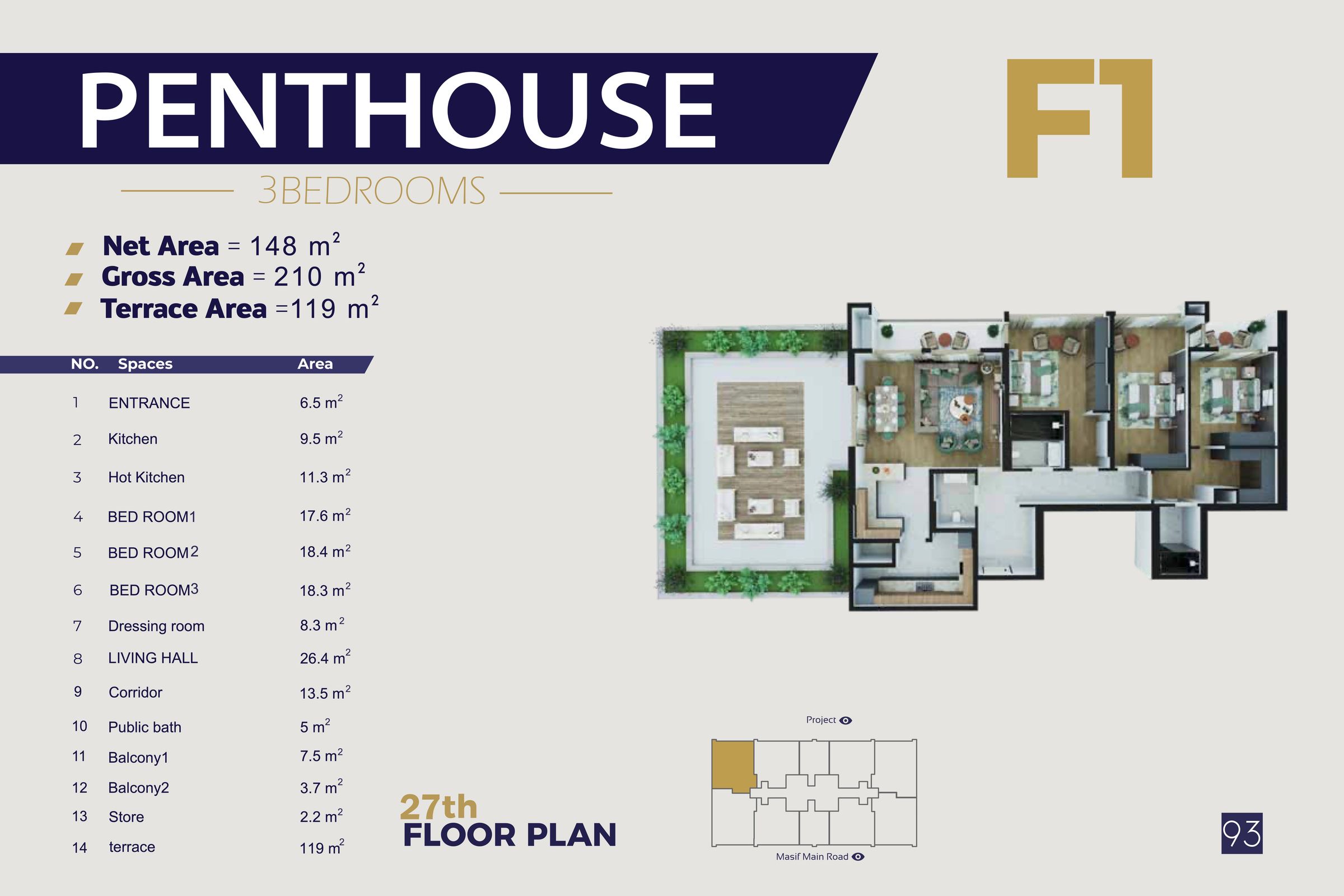 Penthouse F1 | Tower E