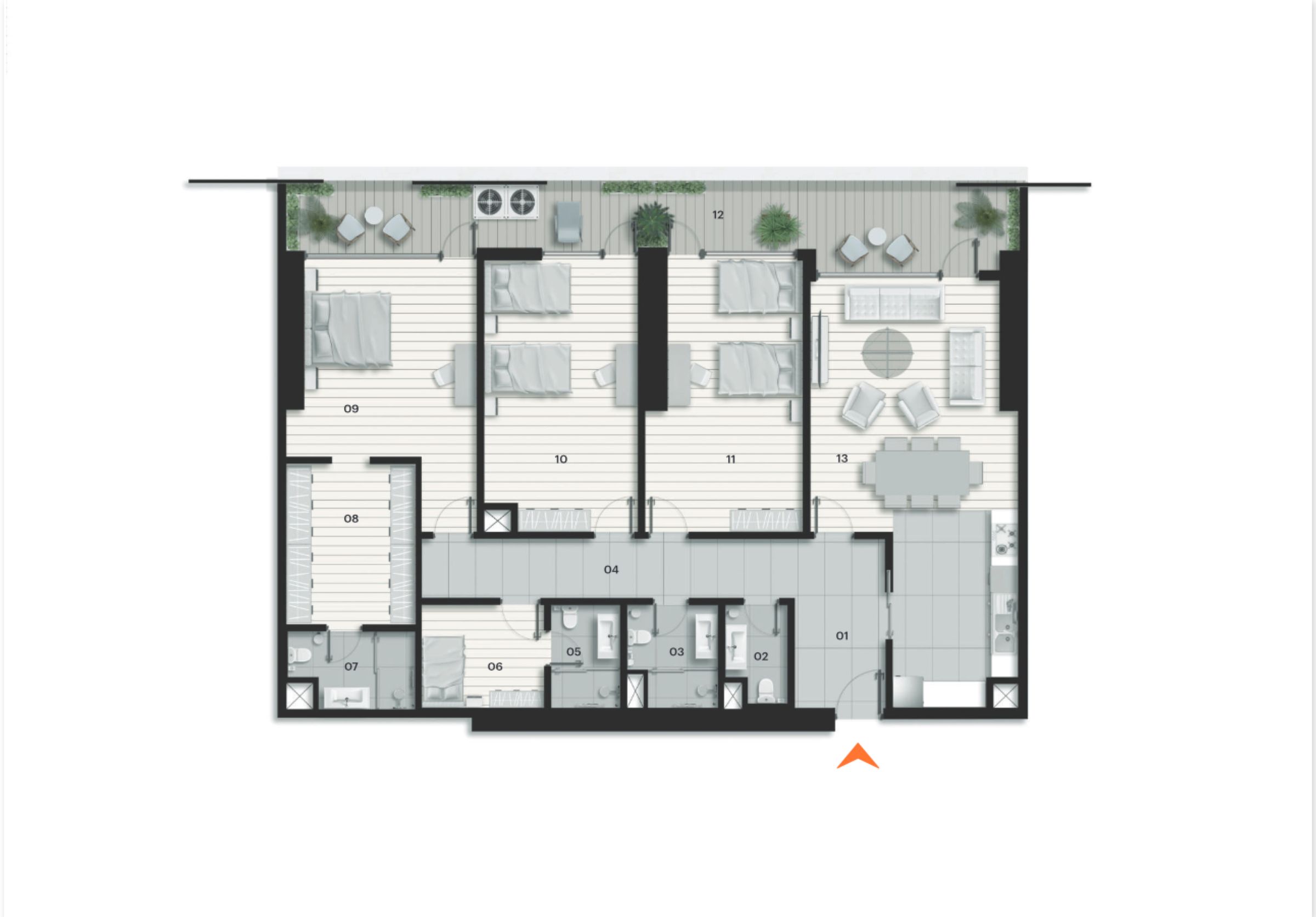 4+1 / Type B / 240.31 m²