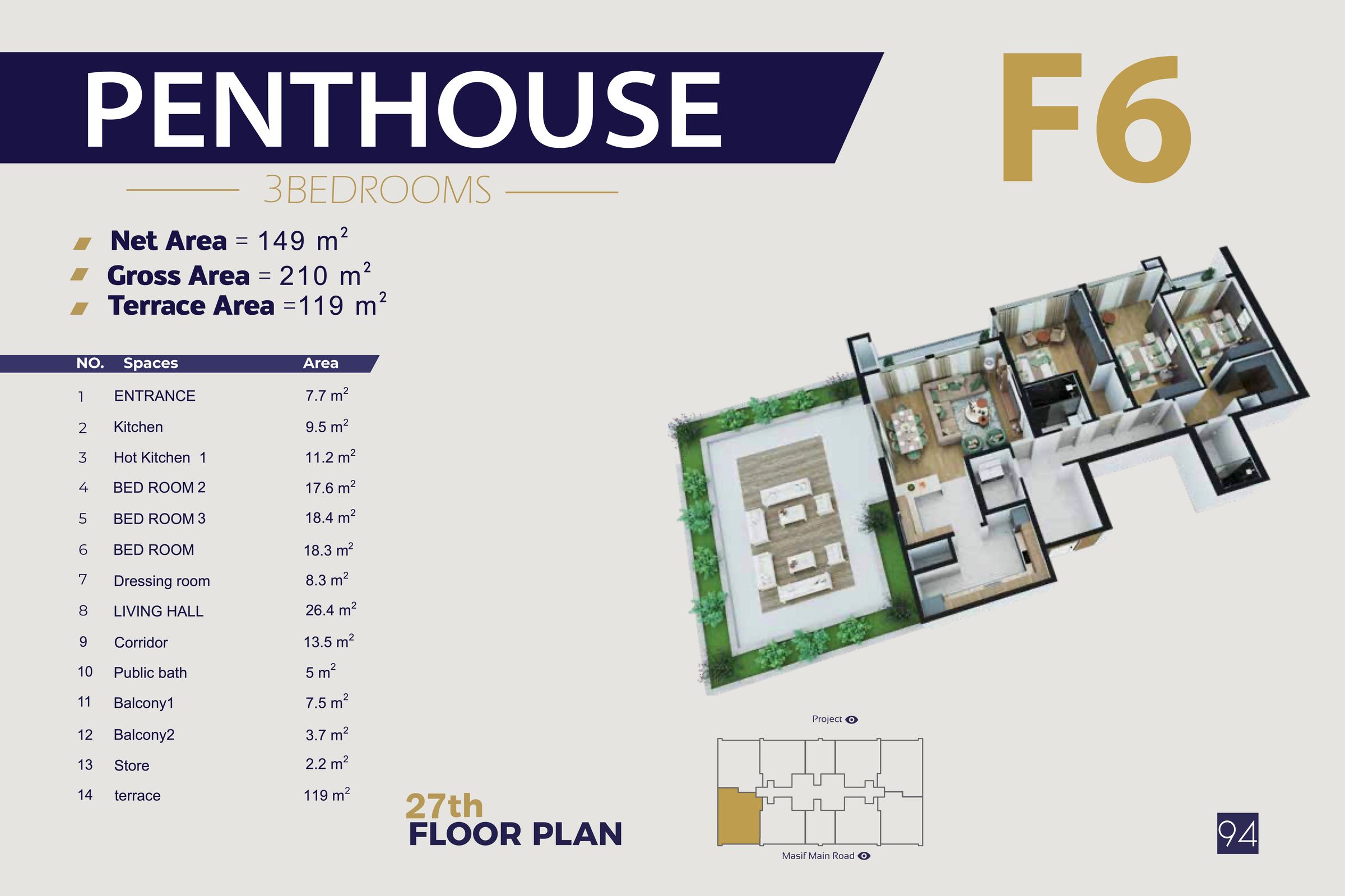 Penthouse F6 | Tower E