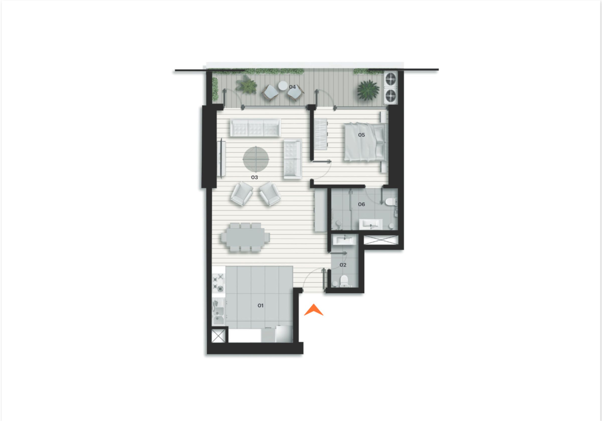 1+1 / Type B / 104.74 m²