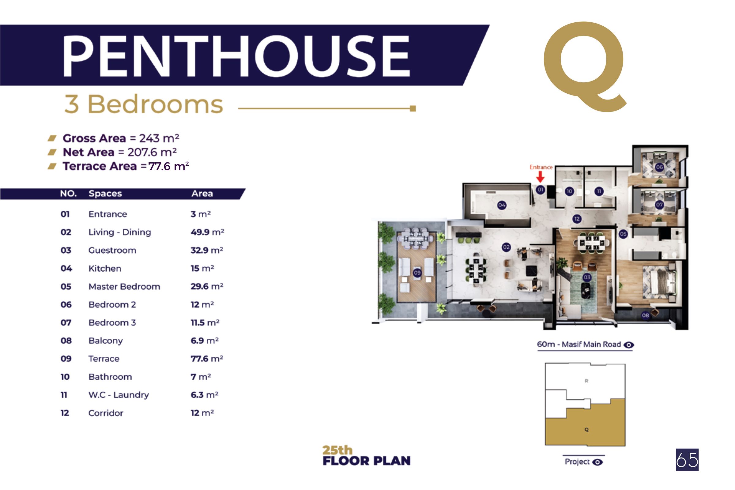 Penthouse Q | Towers D / F / G