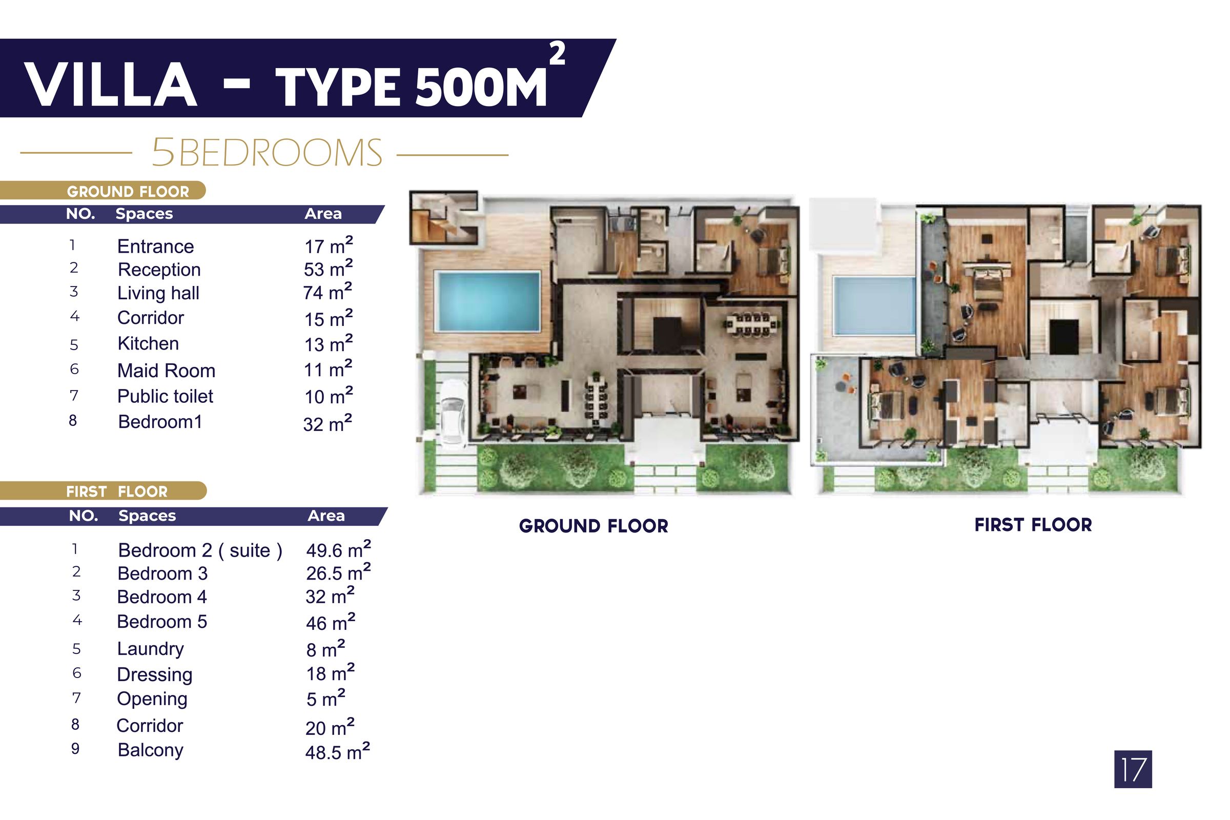 Type D | 500 m² | Floors: 2 / Bedrooms: 5