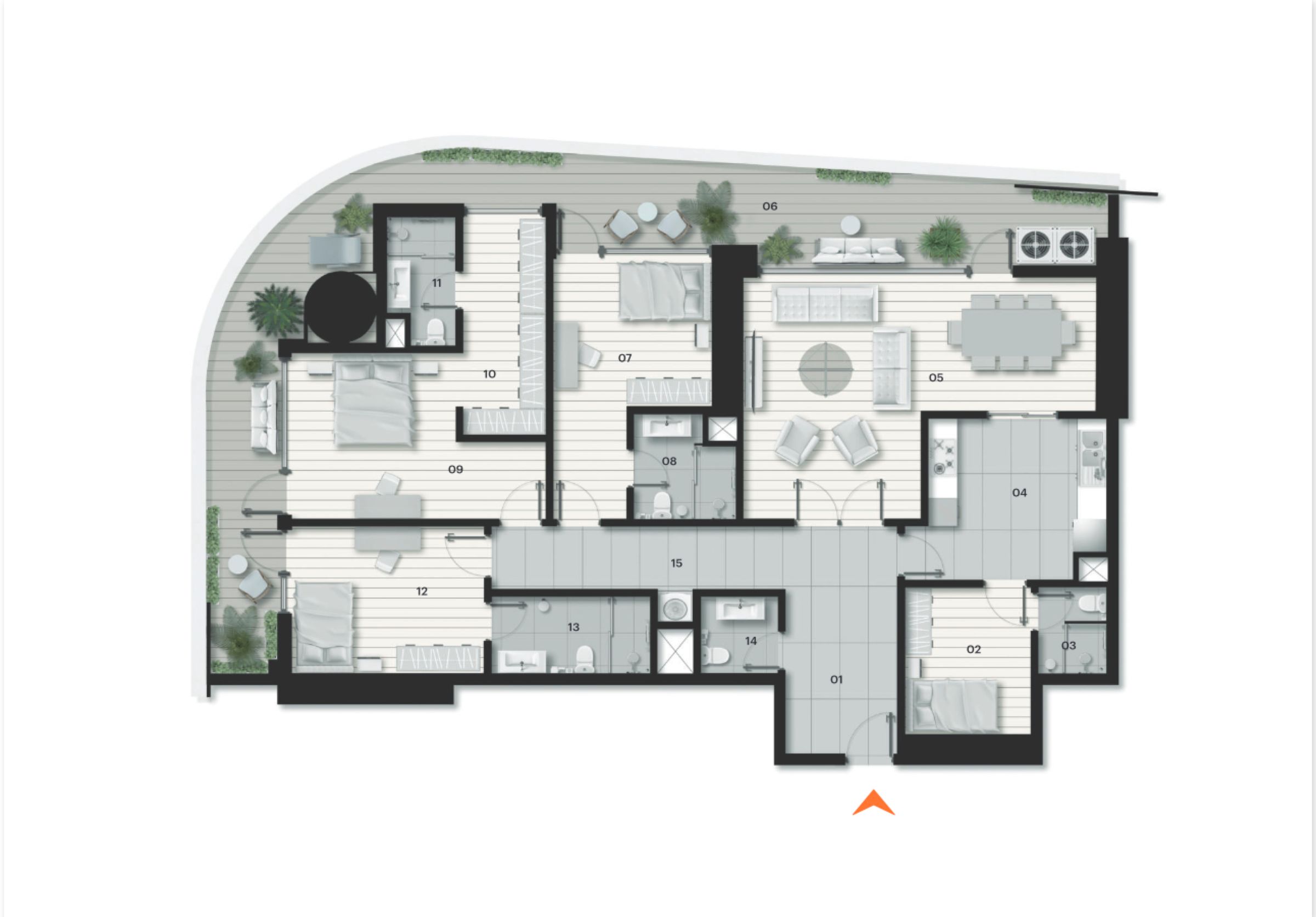 4+1 / Type A / 255.19 m²