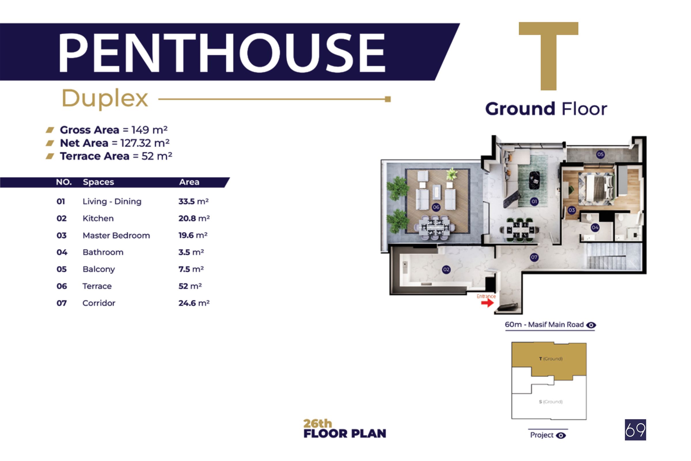 Penthouse T | Towers D / F / G