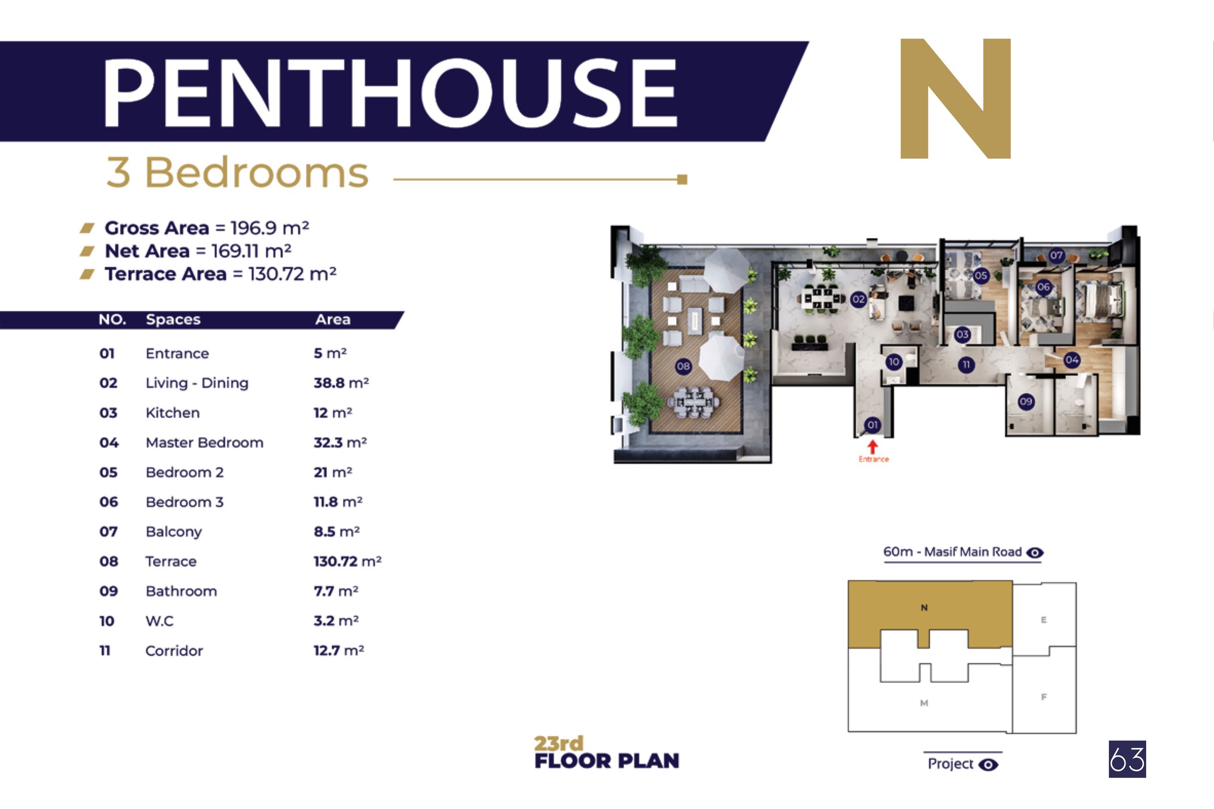 Penthouse N | Towers D / F / G