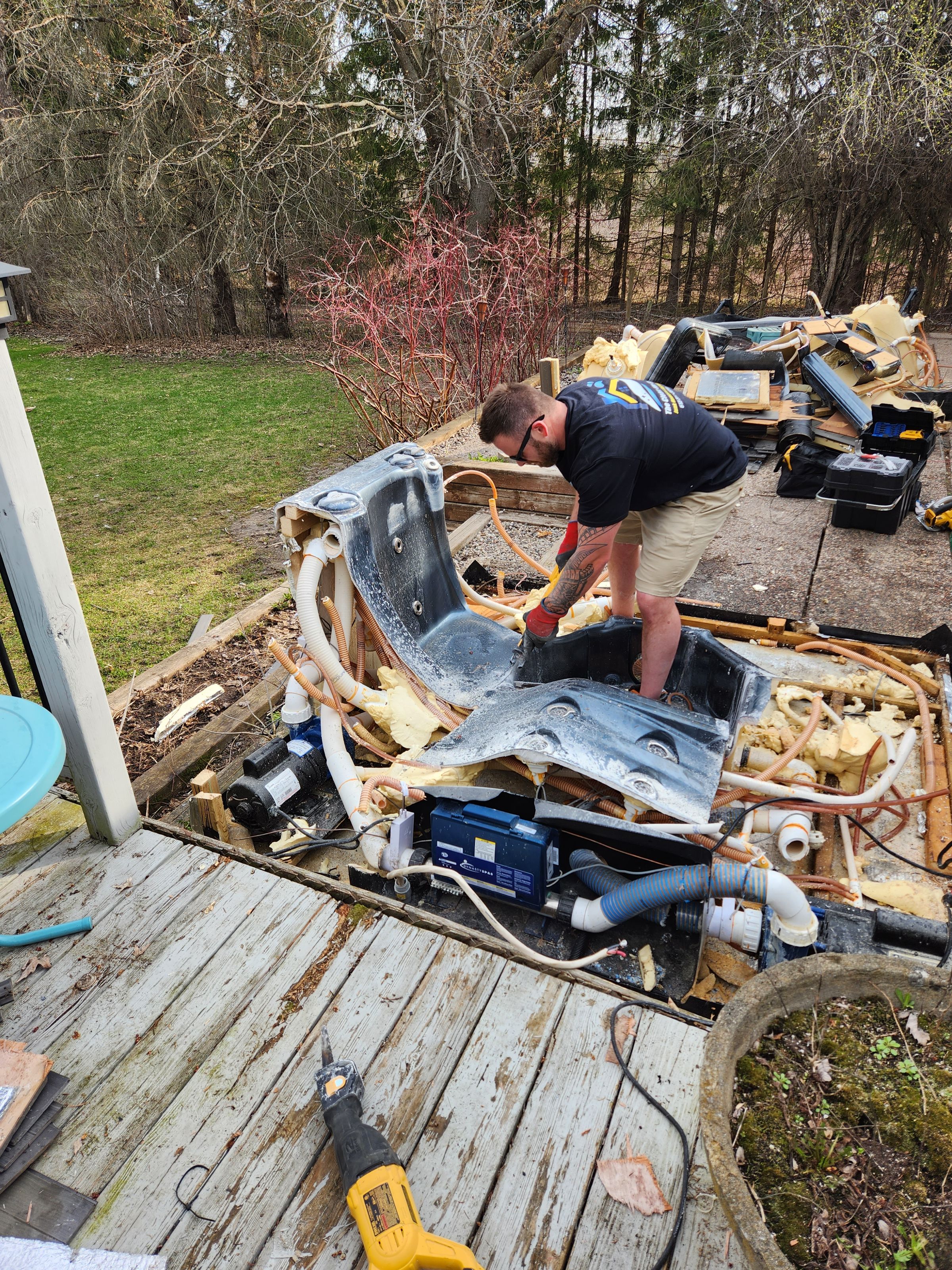 hot tub removal
