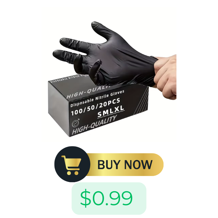 100/50/20PCS Black Nitrile Gloves Thickened Disposable Gloves