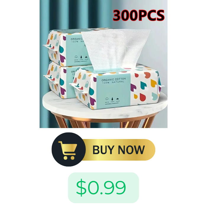 100/300 Pcs Disposable Thick 100% Cotton Face Towel Make Up Soft Removing Wipes Dry Cleanser Towelettes For Skin Care