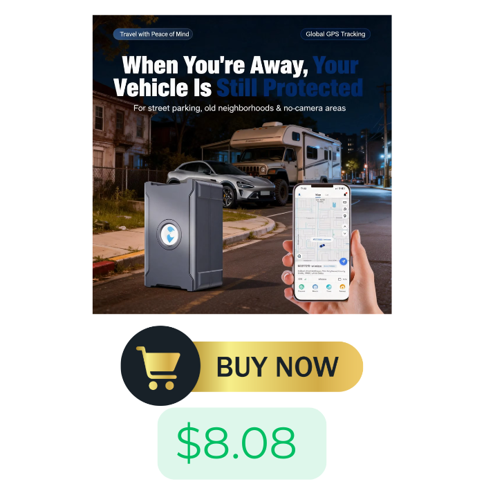 Wireless GPS Tracker for Car Anti-Theft | Global Real-Time Vehicle Locator with IoT SIM | Vibration & Geo-Fence Alarm | 15+ Days