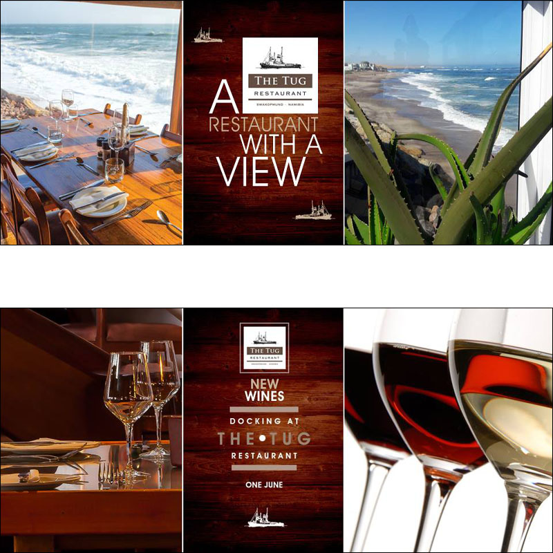 The Tug Restaurant Digital Media promoting location & new Wine selection arrival