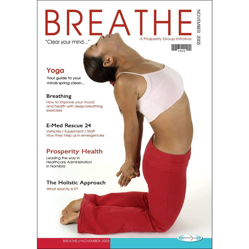 Prosperity Health Breathe monthly Publication layout & design