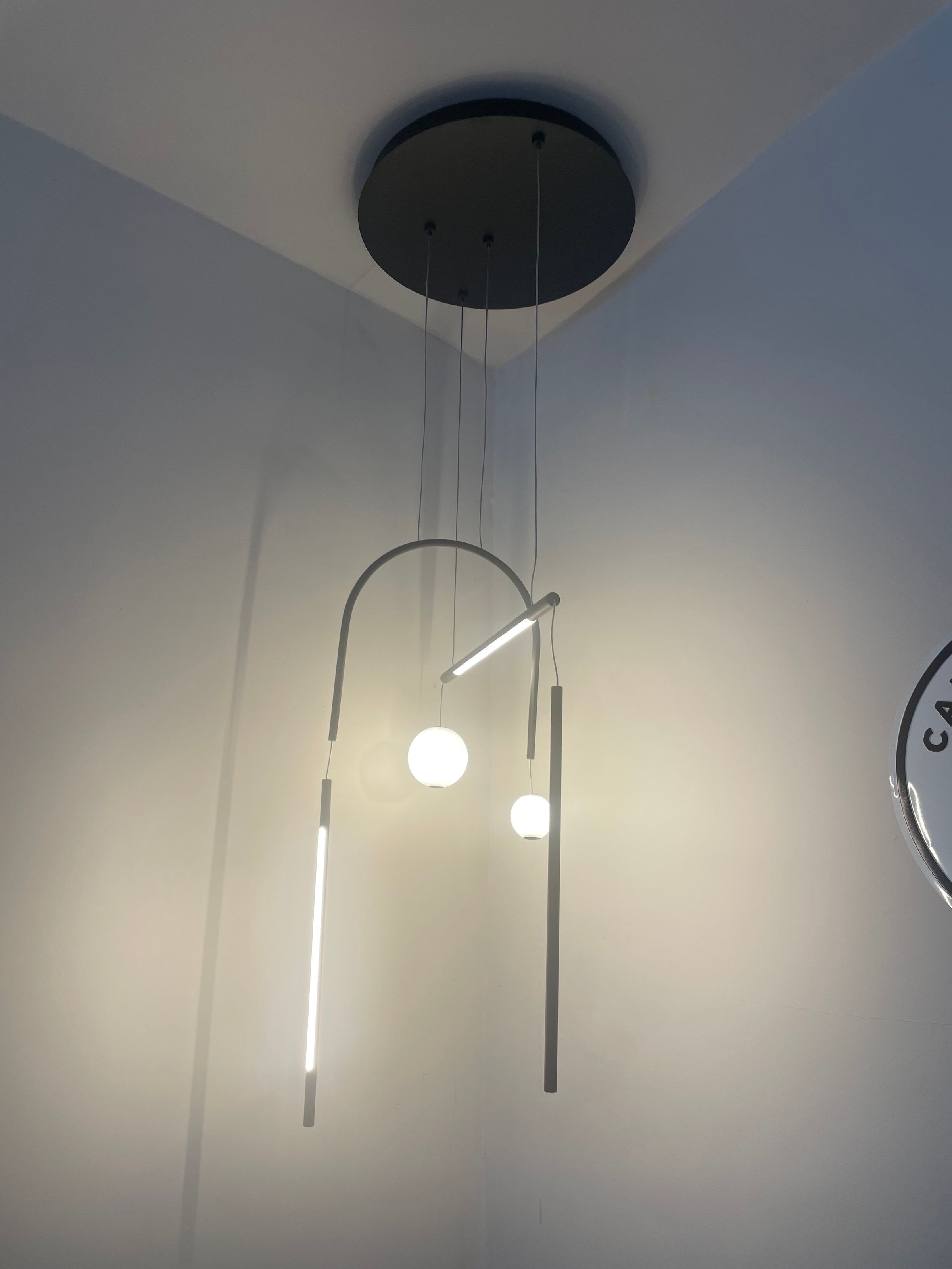 Bespoke light fitting installed in Hackney