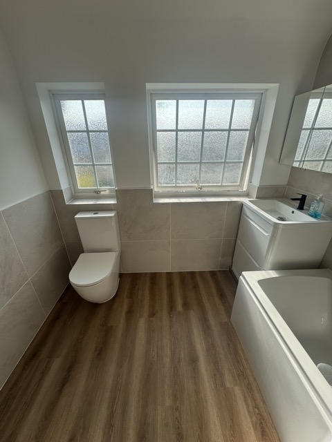 Modern bathroom upgrade in Sutton 